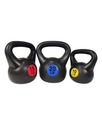BalanceFrom Kettlebell Fitness Exercise Weights, Set of 3, 10, 15, and 20 Pounds