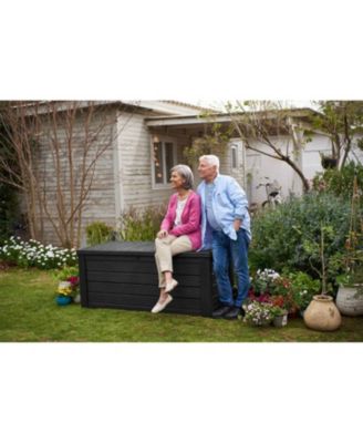 Westwood 150 Gallon Plastic Outdoor Furniture Storage Deck Box, Dark Gray
