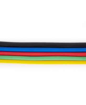 Resistance Band 110lb Maximum Workout Set with 5 Bands and 2 Handles