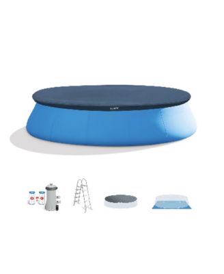 15' x 48" Inflatable Easy Set Above Ground Swimming Pool w/ Ladder & Pump