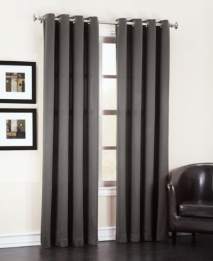 Sun Zero Grant Solid Grommet Curtain Panel 54" X 95" In Steel