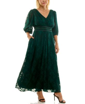 Taylor - Plus Size Jacquard Chiffon Maxi Dress