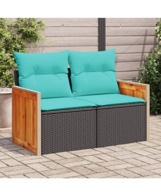 Garden Sofa Black, Blue