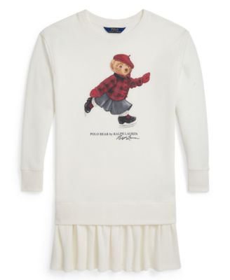 Girls' 7-16 Polo Bear Fleece Dress