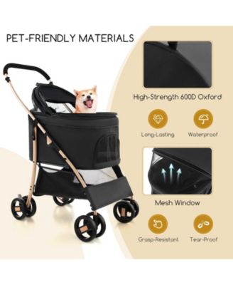 3-In-1 Pet Stroller with Removable Car Seat Carrier