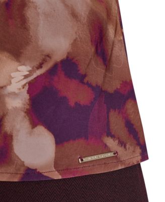 Women's Printed Sleeveless Cowl Neck Top