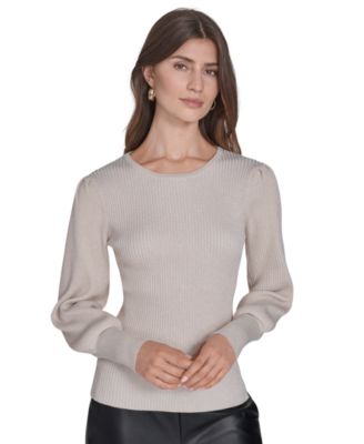 Women's Crewneck Puff Sleeve Sweater