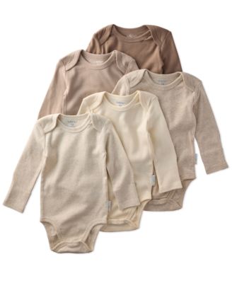 butterblu - Baby 5-Pack Cotton Long-Sleeve Bodysuits