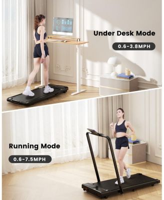 Superun 3-in-1 Walking Pad Treadmill 300lb capacity, 3.0HP quiet motor. Foldable for home/office use with remote & APP control