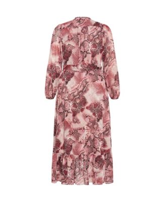 Plus Size Instinct Snake Print Maxi Dress