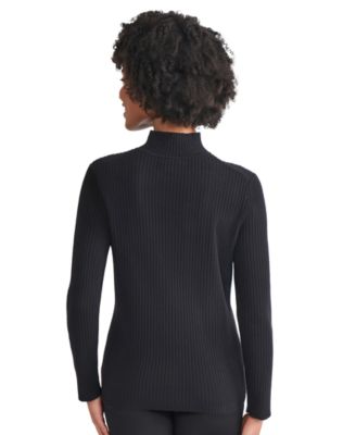 Women's Sutton Ribbed Mock-Neck Long-Sleeve Sweater