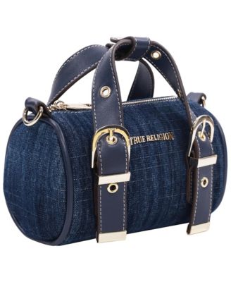 Denim Buckle Strap Mini Satchel