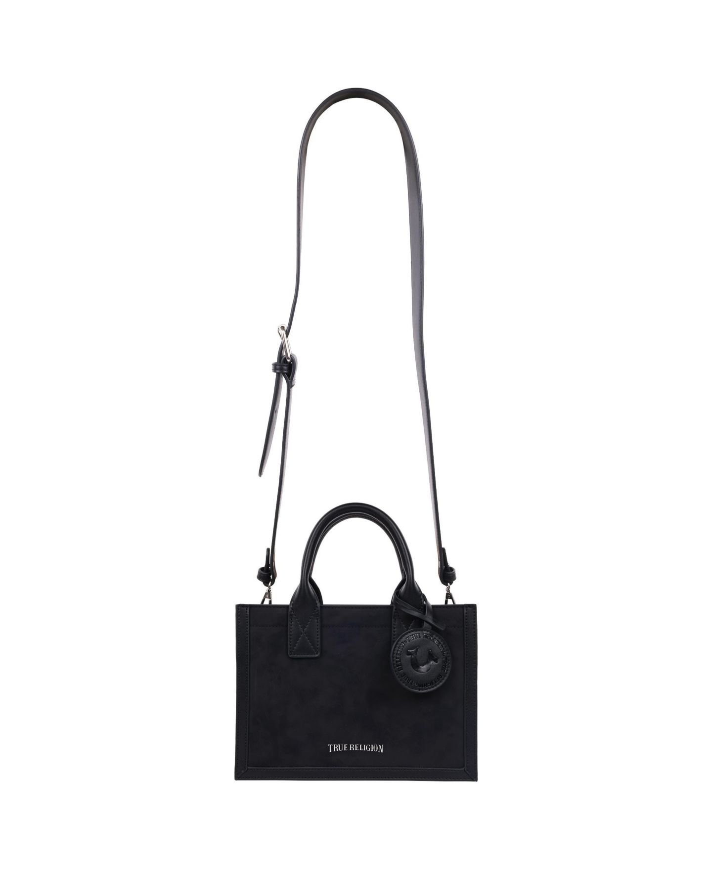 Женская сумка True Religion Suede PU Box Tote with Logo Tag, цвет: Чёрный — фото 5