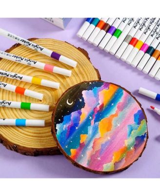 36pcs Acrylic Marker Pen, Pen To Graffiti Art Of Diy Pens, Colorful Pen Sets, Waterproof, Exquisite Gift To The Student,School Supplies