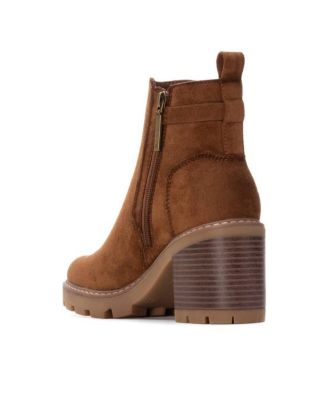 Women's Side Zipper Suede Booties Refresh Collection By XTI