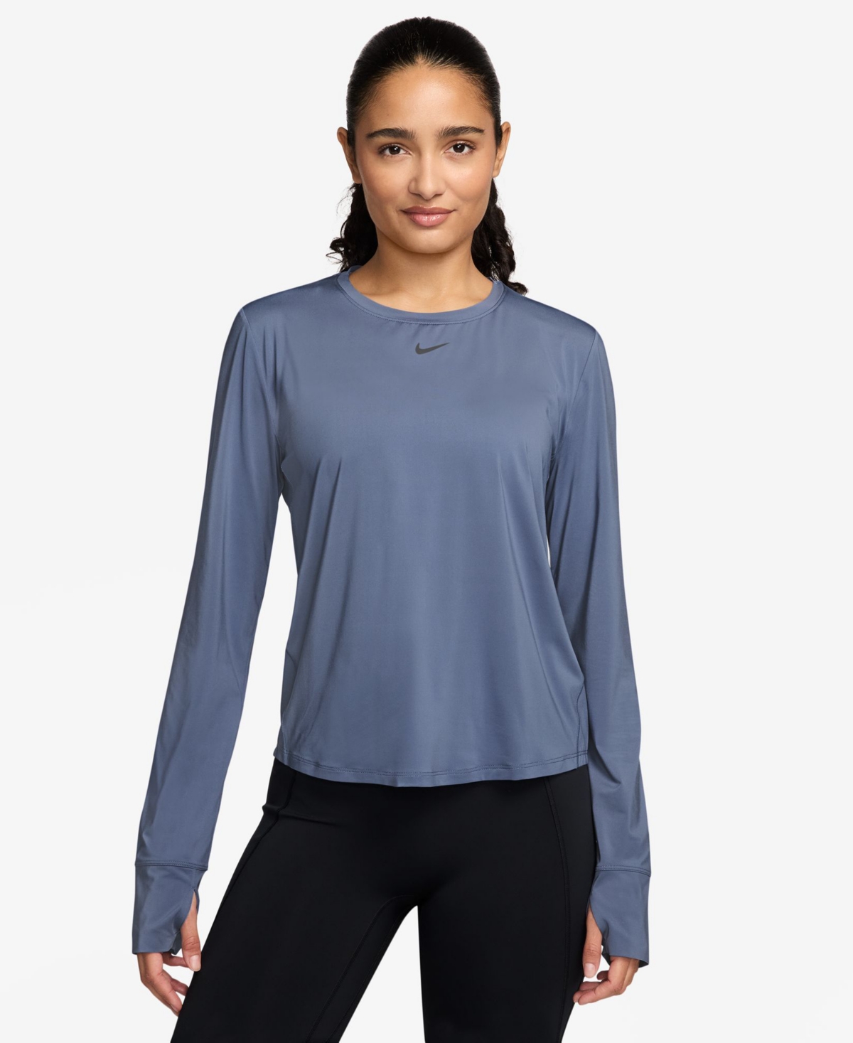 Nike Women's One Classic Dri-fit Long-sleeve Top In Blue