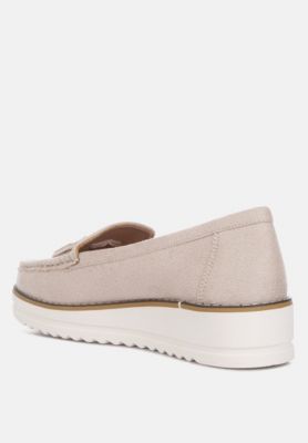 Womens Daiki Platform Lug Sole Tassel Loafers