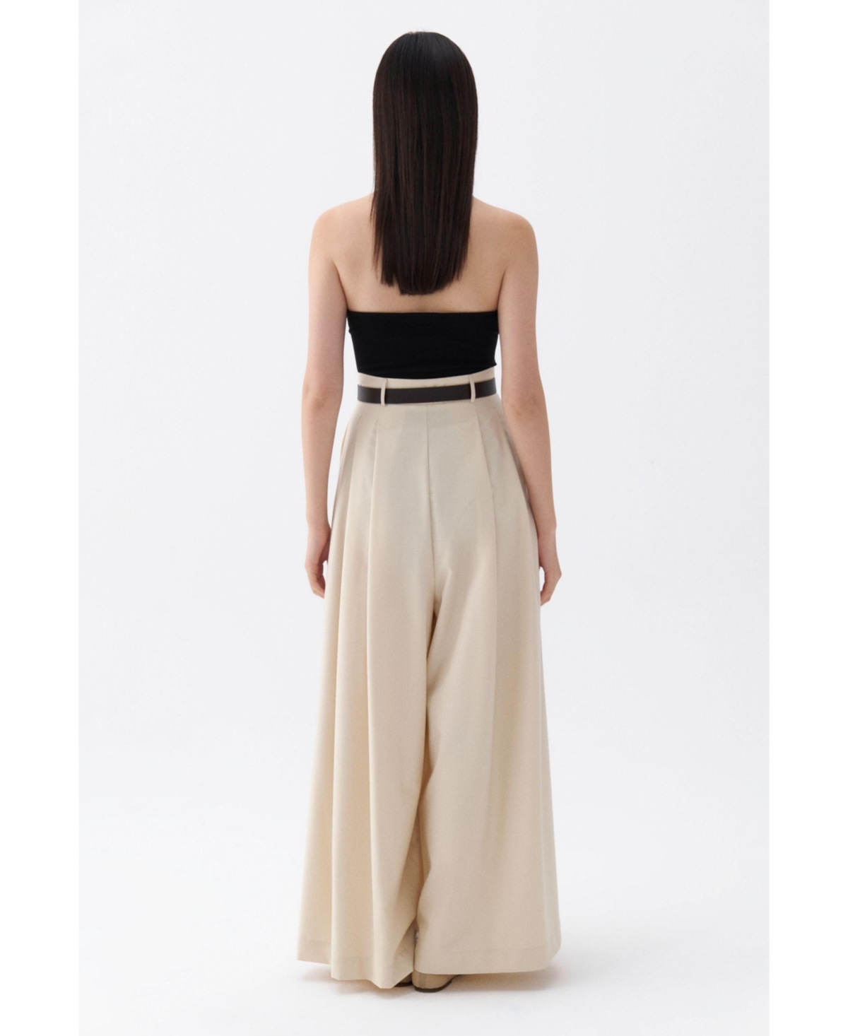 Nocturne Women's Belted Palazzo Trousers