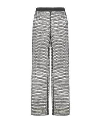 Women's Shimmering Threaded Mesh Pants
