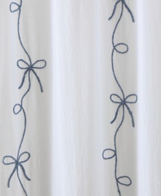 Sasha Bows Cotton Shower Curtain, 72" x 72"