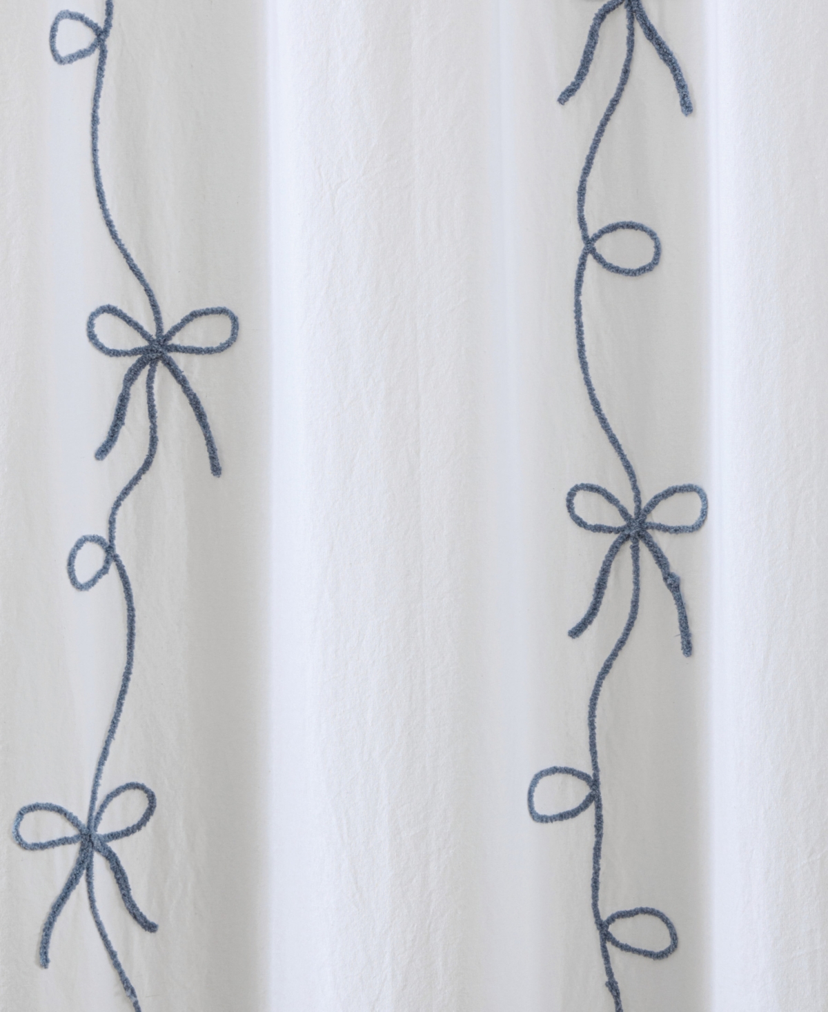 Peri Home Sasha Bows Shower Curtain, 72" X 72" In White