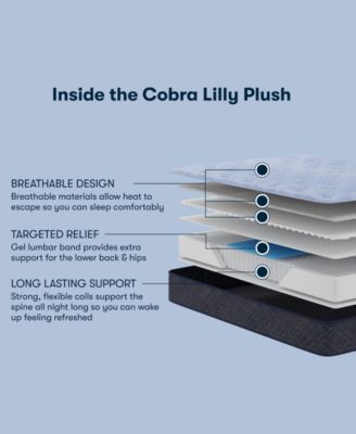 Perfect Sleeper Cobra Lily 10.5" Plush Tight Top Mattress, Twin