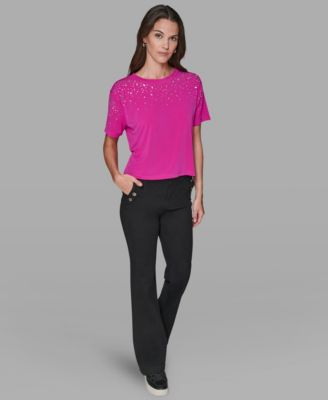 Women's Crewneck Embellished Top