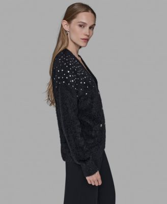 Women’s V-Neck Cardigan with Signature Button Closure