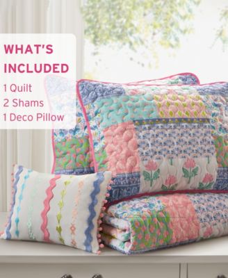 Nellie Patchwork 4-Pc. Quilt Set, Full/Queen