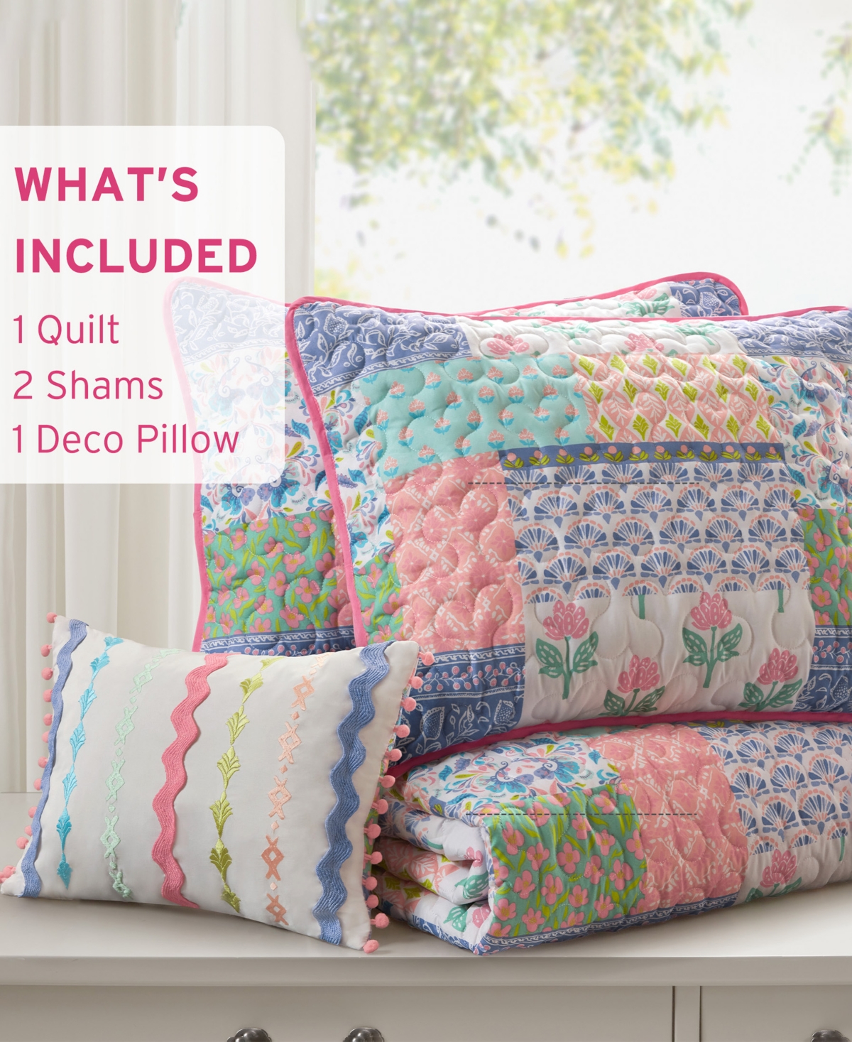 Intelligent Design Nellie Patchwork 4-Pc. Quilt Set, Full/Queen