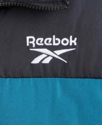 Big Boys' Contrast Yoke Long Sleeve Puffer Jacket