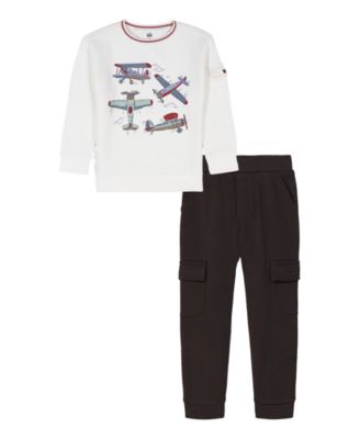Kids Headquarters - Boys 2T-7 2-Piece Long Sleeve Top and Joggers Set