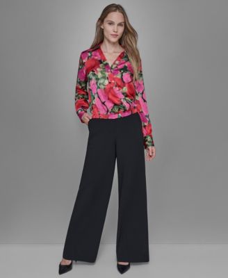 Women's V-Neck Floral Print Top