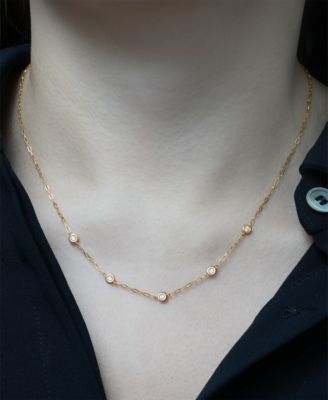 Diamond Necklace (1/6 ct. t.w.) in 10K Yellow Gold