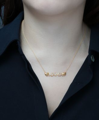 Diamond Dog Mama Design Necklace (1/5 ct. t.w.) in 10K Yellow Gold