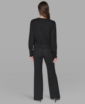 Women's Crewneck Crystal Detail Sweater