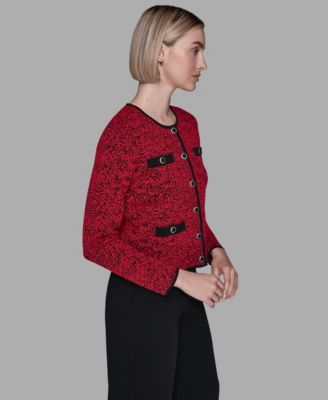 Women's Crewneck Pocket Detail Cardigan