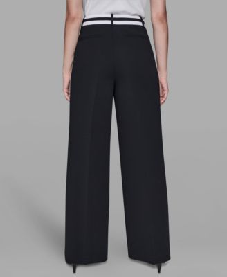 Women's High-Rise Contrast Band Pants