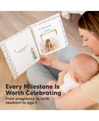 Craft Baby Memory Book, First 5 Years Baby Books, 90 Pages Keepsake Milestone Journal for Baby Girls, Boys