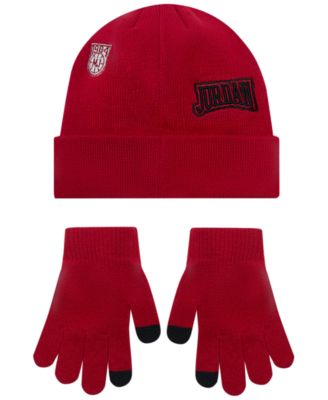 Boys and Girls 2-Piece Neutral Patch Beanie and Gloves Set