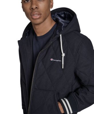 Men's Wool Blend Quilted Jacket