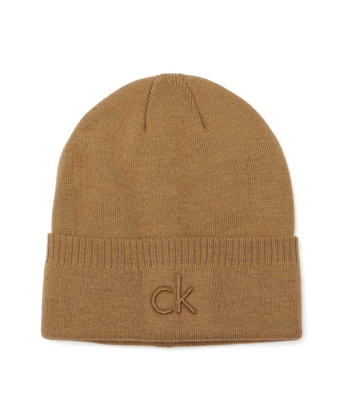 Calvin Klein Men's Embossed Logo Cuff Hat In Brown