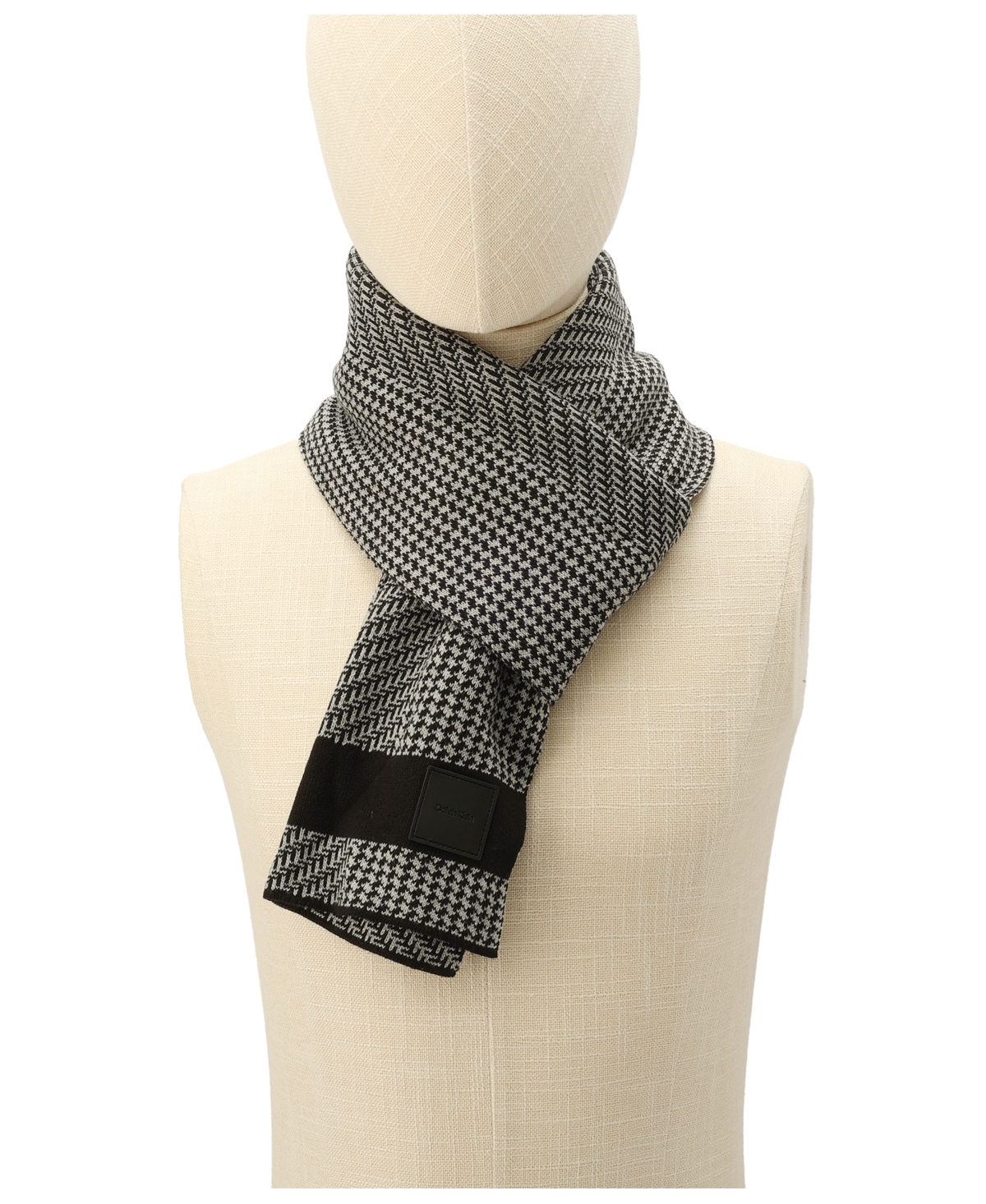 Calvin Klein Men's Mixed Pattern Scarf In Gray