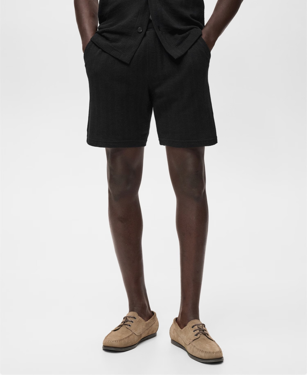 Mango Men's Structured Knitted Shorts