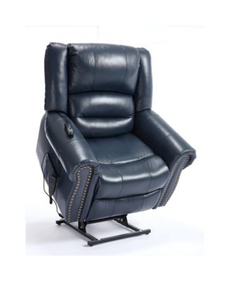  1 Pc  Faux Leather Heat Dual Motor Massage Power Lift Recliner Chair