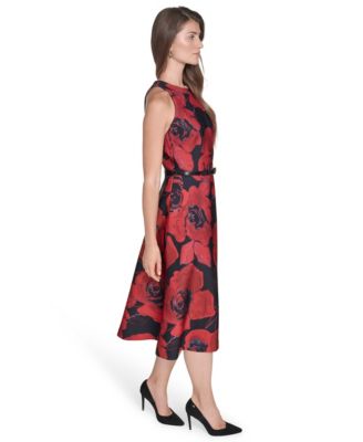 Women's Printed Fit and Flare Dress