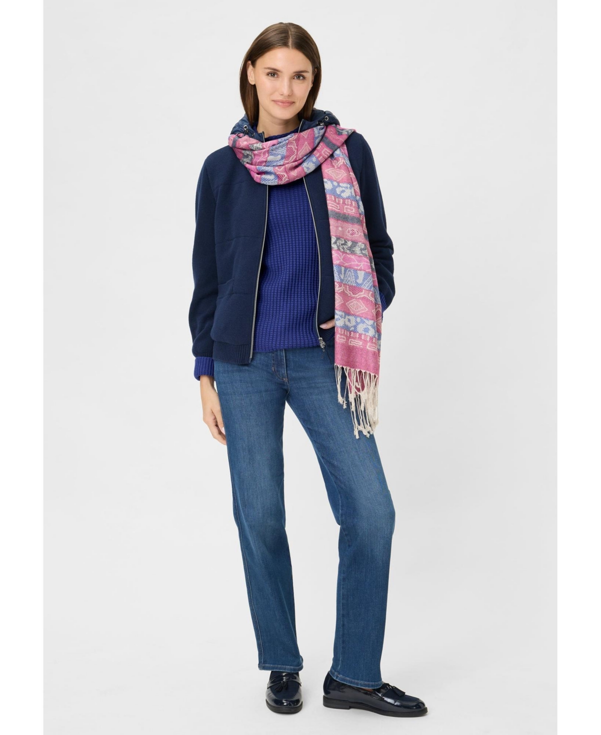 Olsen Women's Solid Mock Neck Sweater