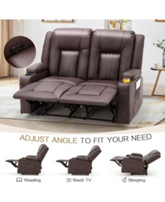 Loveseat Recliner with Cup Holders&Side Pockets