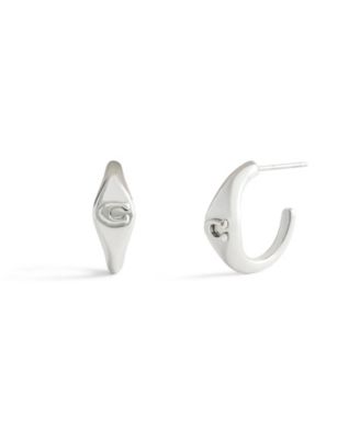 Signature Signet Huggie Earrings