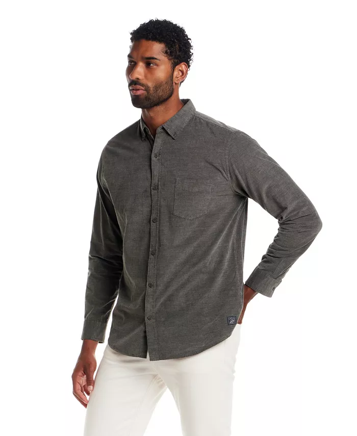 Men's Solid Corduroy Button Front Shirt - thumbnail 10